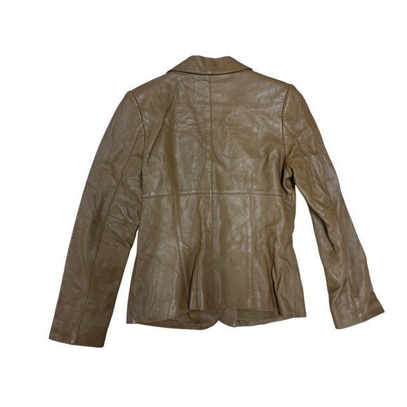 Frenchi Lambskin Leather Jacket Coat Women's Medium Classic Soft Chic Minimalist - Picture 4 of 12